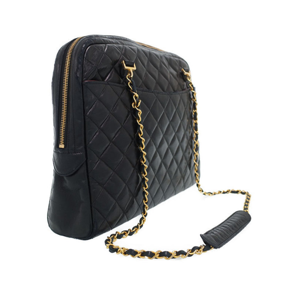 Chanel Matelasse Chain Shoulder Bag Black